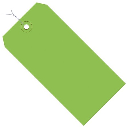 Bsc Preferred 4 1/4 x 2 1/8'' Green 13 Pt. Shipping Tags - Pre-Wired, 1000PK BUY00015551